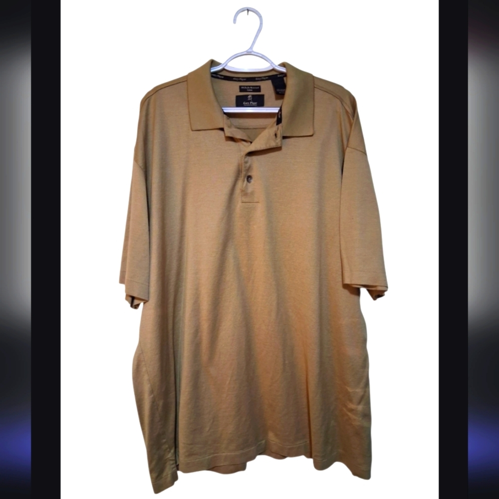 Tan Polo Shirt Classic Knit Design